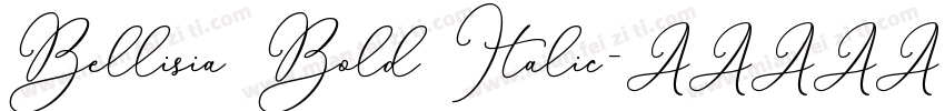 Bellisia Bold Italic字体转换